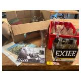 Vintage Bottles, Pitcher, Books, Etc