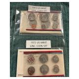 1972 & 1973 US Mint UNC. Coin Set