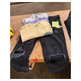 Size 6 AF Jeans, 3ct Medium Tops