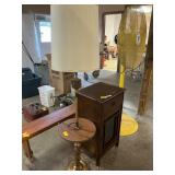 Floor lamp, side table