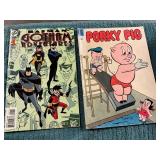 Vintage Porky Pig + Batman Comics