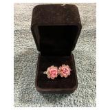 Clip on Flower Earrings