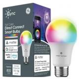 GE Cync A19 Smart LED Bulb, Color Change, WiFi