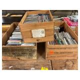 Wine Crates w/ Assorted CDs