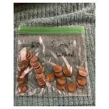 50ct S Mint Wheat Pennies
