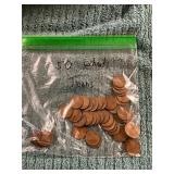 50ct Teens PDS Wheat Pennies