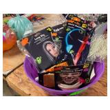 Treat Bowl, Long wig, Glow Necklace, Vampire Teeth