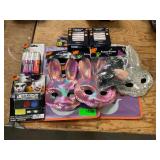 2ct Halloween totes,costume masks,makeup,lights