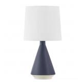 15.125 in Navy Ceramic Table Lamp with Shade