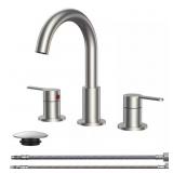 2-Handle 3-Hole Widespread Brushed Nickel