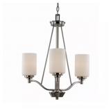 Mod Pod 3-Light Brushed Nickel Chandelier