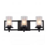 Brighton 22 in. 3-Light Black Vanity Fixture