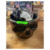 Skull bucket, nail polish & Misc spooky decor