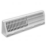 18 in. 3-Way Plastic Baseboard Diffuser White