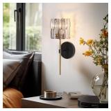 Matte Black 1-Light Wall Sconce with Shade