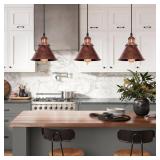BARN 1- 3 Light Copper Pendant with Cone Shade