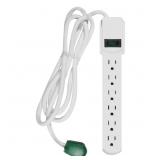 GoGreen 6-Outlet Surge Protector White