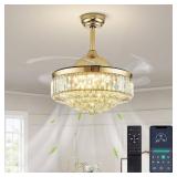 42-In Indoor Gold Smart Ceiling Fan with LED