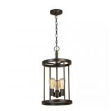 Hampton Bay Moreland 3--Light Bronze Pendant