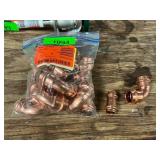 Strait and elbow Copper fittings