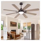 62 in. Bronze LED Ceiling Fan with Light Kit