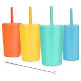 ORANGE/YELLOW ONLY Reusable 10 Oz Wheat Straw Cups