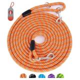PURPLE/ORANGE Long Rope Dog Leash Reflective