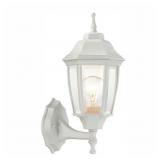 14.5 in. White Outdoor Lantern with Sensor