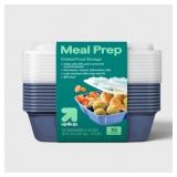 Up&Up Damaged 10pc 28oz Rectangular containers,