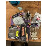 Halloween grab bag: wig, skeletons, garland, decor