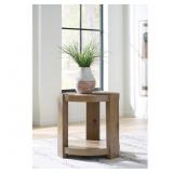 Flangren End Table, Oak, 2-Tier