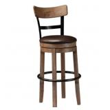 Pinnadel Tall Swivel Barstool - Ashley, Brown