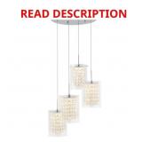 Crystal 17W LED Chrome Pendant W/o Glass shades