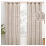 YoungsTex Linen Curtains 52x72" 2 Panels