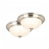 13 in. 180W Brushed Nickel LED Flush Mount (2)