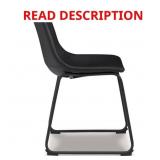 Centiar Black Faux Leather Chair Set
