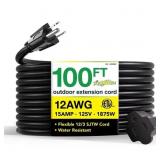 GG-14000BK 12/3 100ft Outdoor Cord Black