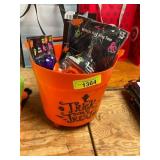 Halloween candy pail, misc