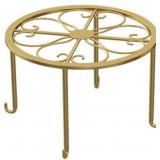 Hewnda Damaged Metal Potted Plant Stand (Gold)