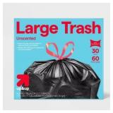 Up&Up Large Drawstring Trash Bags 30gal/60ct