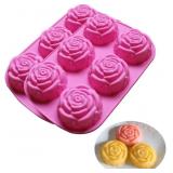 BAKER DEPOT 6-Cavity Rose Silicone Mold (2)
