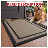 2ct Door Mat Indoor Entryway, Non Slip Rugs
