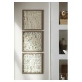 Damaged 3pc Odella Paper Canvas Wall Decor