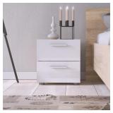 Austin 2 Drawer Nightstand, White
