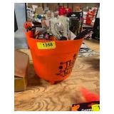 Halloween candy pail, misc