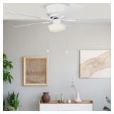 Colton 52" Indoor White Ceiling Fan with Light
