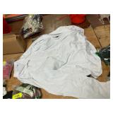 Stained L Mens long sleeve Dress Shirt, White