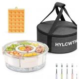 Divided Serving Tray with Lid and Handle