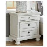 Robbinsdale White 2-Drawers Nightstand