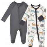 Aablexema Baby Bamboo Rayon Footed Pajamas